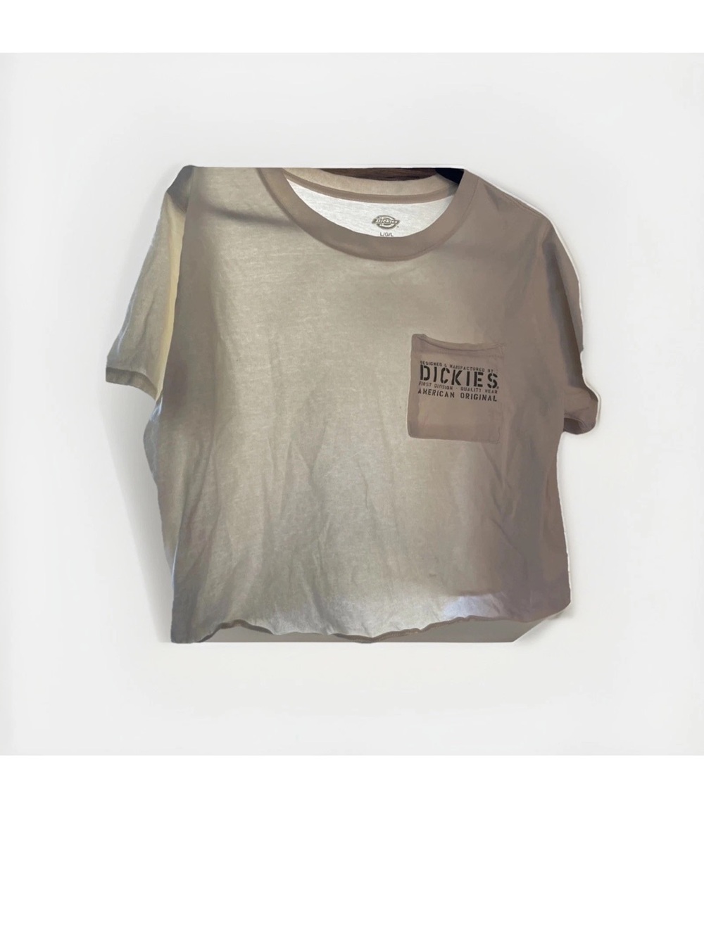 Dickies Tan Logo Pocket Cropped Tee